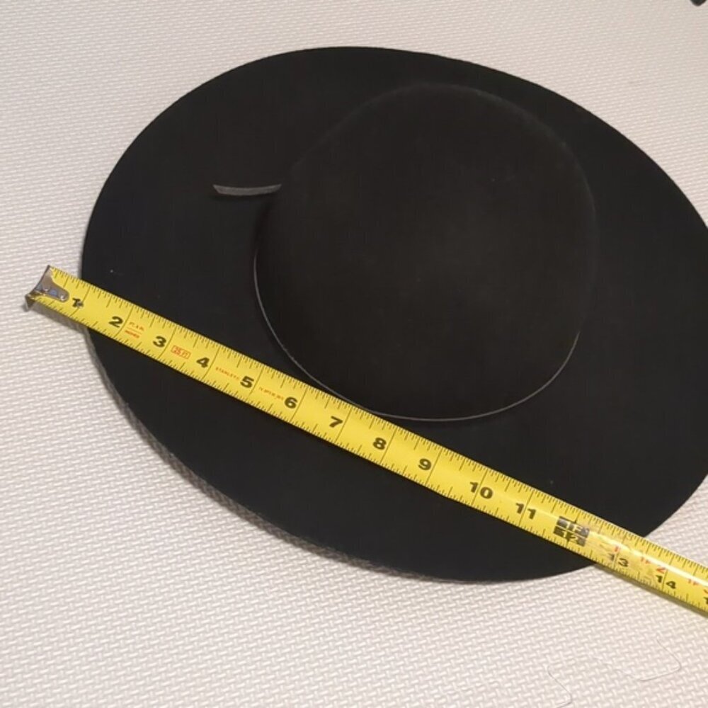NEW Ace of Something Black Wool Hat Women’s Wide Brim - M - Picture 4 of 5